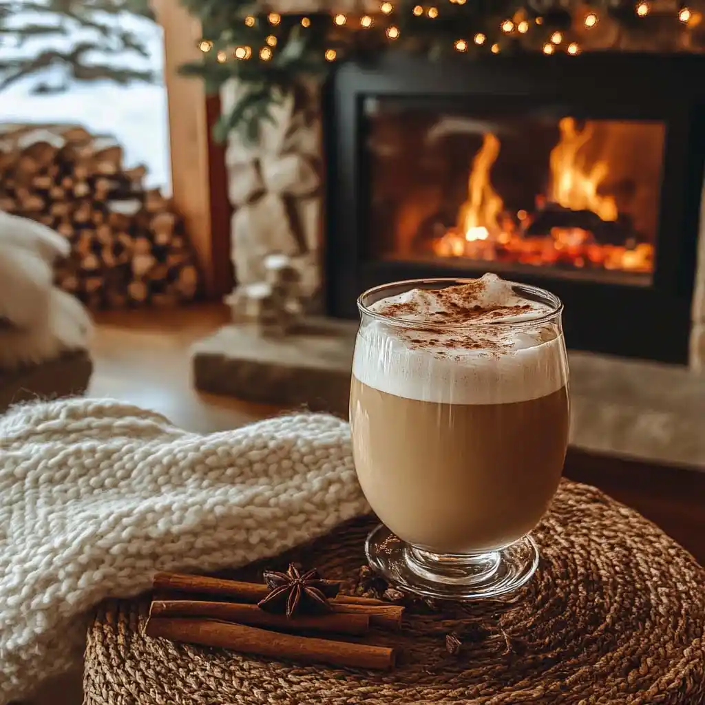 Maple Bourbon Latte with Vanilla and Cinnamon