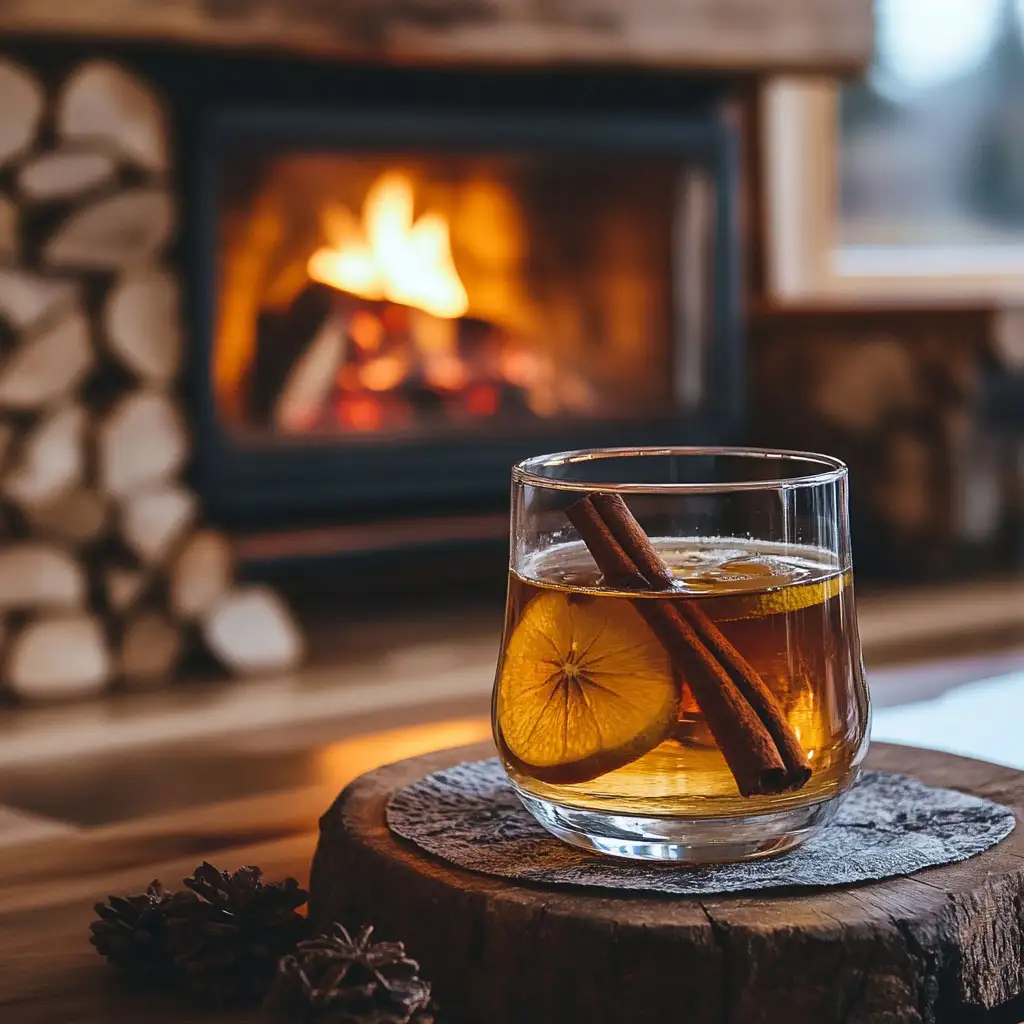 Ginger Spiced Cider with Rum and Cinnamon