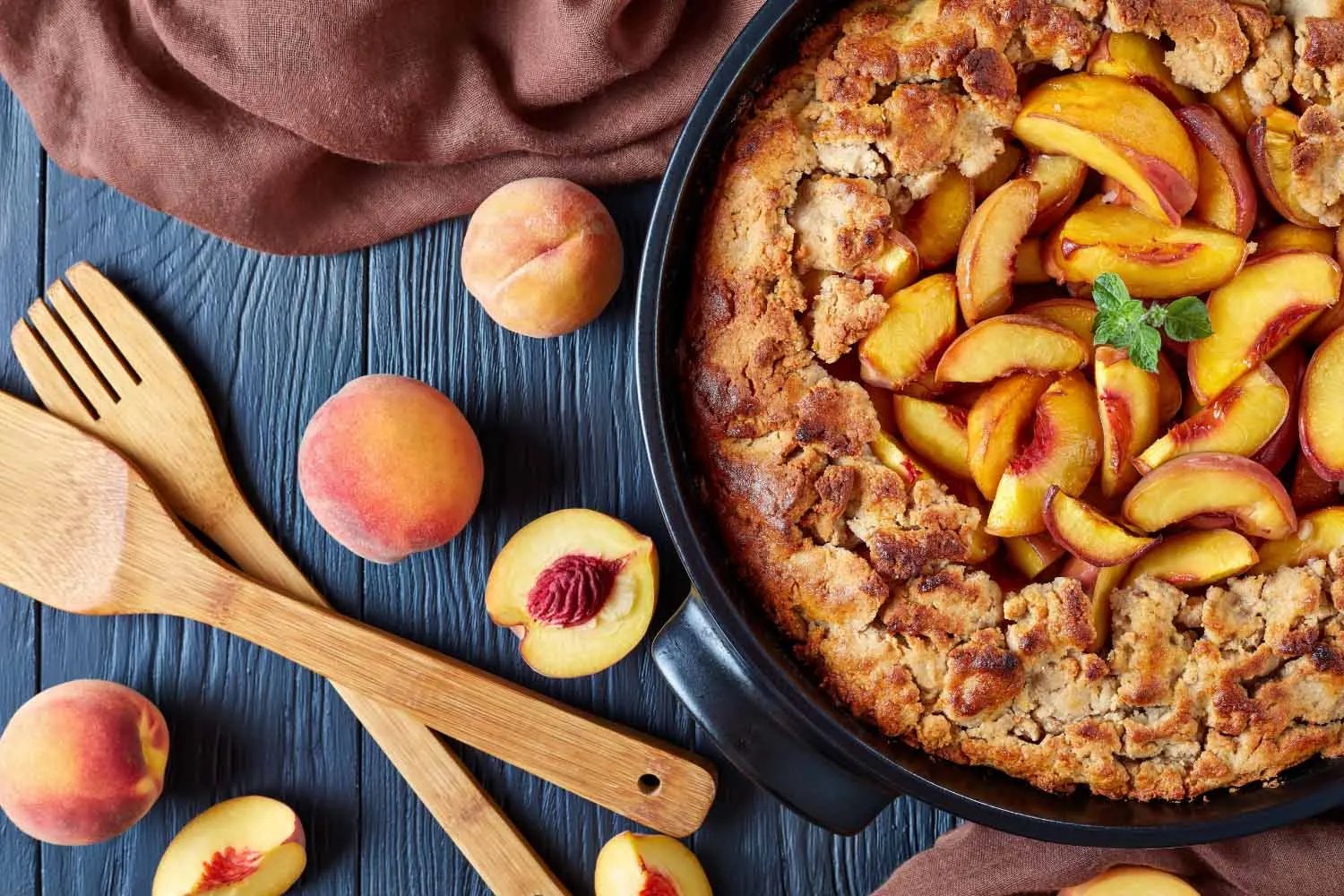 Firewood-Infused Smoked Peach Cobbler